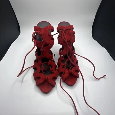 Zapatos ROJOS Gamuza Barney New York (Vero Cuoio) 38/39 Desajuste - Tacón 4 3/4 pulgadas Foto 1 de 4