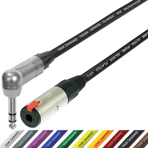Cable de extensión de auriculares IEM estéreo Neutrik 1/4" TRS conector de ángulo recto hembra NS - Imagen 1 de 11