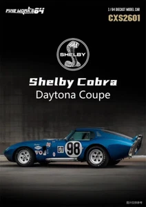 Modellino auto Fine Works64 1:64 shelby Daytona Coupe Bule/rosso/nero pressofuso - Foto 1 di 6