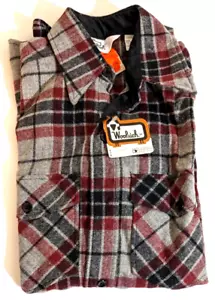 RARE 70s NWT DEADSTOCK Woolrich Flannel Dress Small Shirt Original Lamb Hang Tag - Picture 1 of 10
