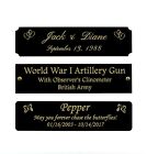 Custom Engraved Black Brass Plate Picture Frame Art Label Name Tag 4" x 1"