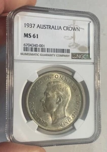 Australia - 1937 Large Silver Crown (NGC MS 61) - Picture 1 of 4