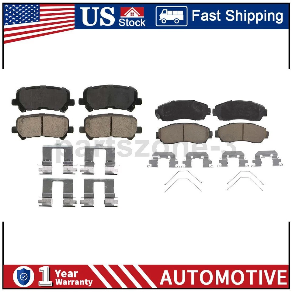 Pastillas de freno para Honda Odyssey 3,5 L 2017 2016 2015 2014 2013 2012 2011 Foto 1 de 4