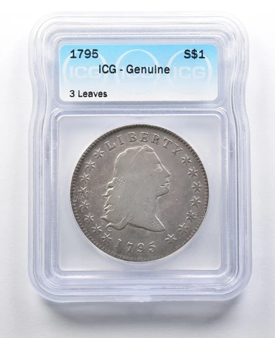 1795 Draped Bust Silver Dollar 3 Leaves ICG *2061 Cover