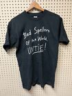 VINTAGE Bad Spellers Of The World Untie T Shirt Adult Men&#39;s Large Single Stitch