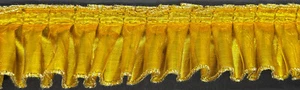 2" Gold Lahm Plissee Rüschen Stoff Borte 12 Yards - Bild 1 von 1