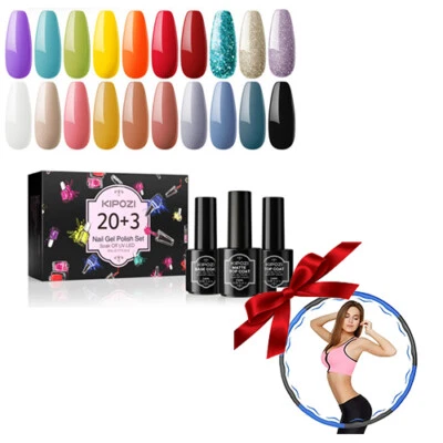 20+3 Farben UV Nagellack Set Gel LED Nagellack Glitzer Polish Soak-Off Nail Gel - Bild 1 von 4