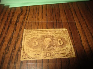 5 CENTS FIRST ISSUE U.S. FRACTIONAL CURRENCY SEE PICTURES - Picture 1 of 2