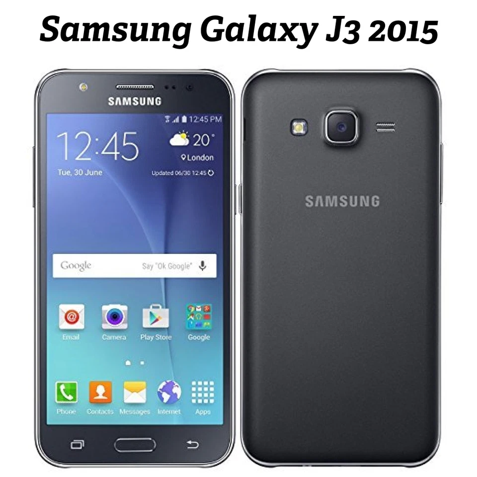 Samsung Galaxy J3 2015, 16GB, Black Unlocked, 5.0", Android Smartphone, USED - Image 1 of 1