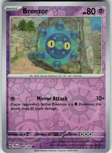 Pokemon Bronzor 068/162 SV05: Temporal Forces NM Reverse Holo card - Picture 1 of 2