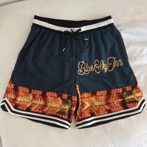 Blue Sky Inn FunPark Drawstring Track Shorts in Blue (NEW) - Picture 1 of 5