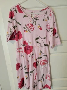 Old Navy Girl's Pink Floral Dress Size Medium (8) 100% Cotton - Picture 1 of 3