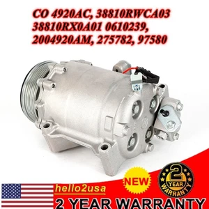 Compresor de aire acondicionado con kit de embrague para Honda CRV 07-15 Acura ILX RDX 2,4 L - Imagen 1 de 8