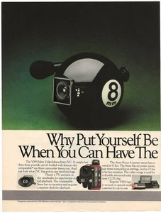 Vintage 2-Page JVC VHS Mini VideoMovie - Why Put Yourself Behind The Eight Ball - Picture 1 of 10