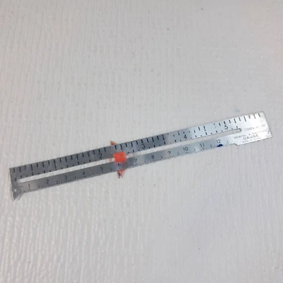Coats and Clark Gauge Metal Sewing Knitting Hem alterations ruler tool Vintage - Image 1 of 4