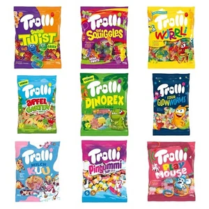 Trolli Share Bags - Fruity Soft Gummy Jelly Fizzy Candy Sweets Mixed Varieties - Bild 1 von 23