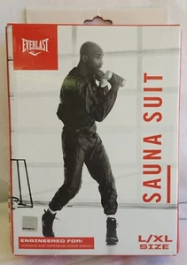 Traje sauna PVC negro Everlast L/XL para aumentar la temperatura corporal durante el entrenamiento - Imagen 1 de 8