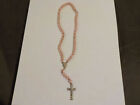 Vintage Pink Plastic Rosary Beads