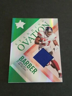 2007 Leaf Rookies & Stars Standing Ovation Green Materials 088/150 Tiki Barber - Image 1 of 3