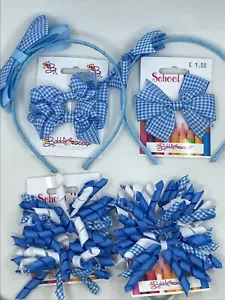 Light Blue Gingham Hair Accessories - Picture 1 of 44