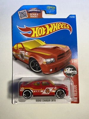 Hot Wheels 2016 Treasure Hunt DODGE CHARGER SRT8 Rescue 5/10 #215/250 - Image 1 of 4