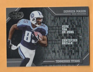 Derrick Mason Tennessee Titans 2002 Leaf Certified Skills Michigan State 9C - Imagen 1 de 2