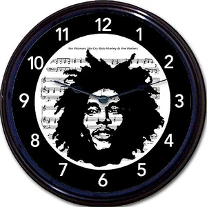 Bob Marley Wailers Reggae Wanduhr No Woman No Cry Noten 10" - Bild 1 von 1