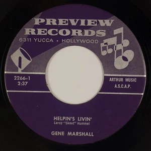 GENE MARSHALL: Helpin’s Livin’ US Preview Song Poem 7” 45 Hear - Picture 1 of 2