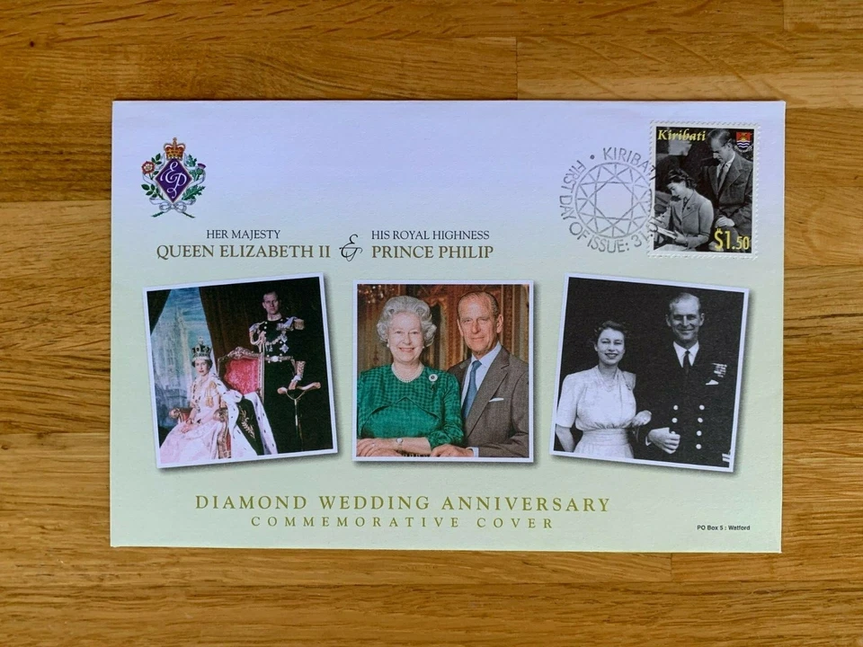 KIRIBATI 2007 FDC QUEEN ELIZABETH 2 DIAMOND WEDDING ANNIV PRINCE PHILIP 01 - Image 1 of 1