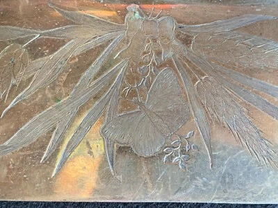 ANTIGUO MOVIMIENTO ESTÉTICO MARIPOSA POLILLA CAÑA Y BARTON PLATA SERVIDOR DE PECES Foto 1 de 4