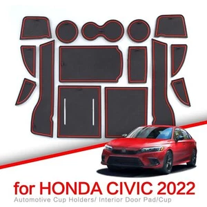 Interior Rubber Anti-Slip Door Groove Mats Gate Pad For Honda Civic 11th 2022 - Imagen 1 de 15