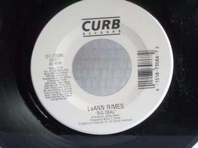 LeAnn Rimes,Curb,"Big Deal",US,7" 45t,1999 country pop, Mint Foto 1 de 2