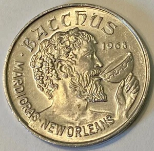 Karneval amüsante Spielmarke Bacchus liest die Comics 1974 New Orleans mit kostenlosem Versand - Bild 1 von 2