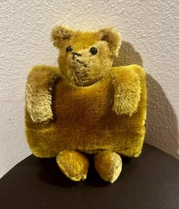 Vintage Mohair Child Teddy Bear Brown Hand Muff 11" Tall Joint Head Antique EUC - Picture 1 of 10