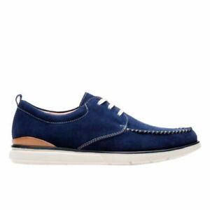 Clarks Mens**Edgewood Mix Blue Suede **casual boat shoe aesthet UK 6.5 RRP £100