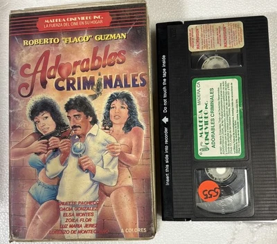 ADORABLES CRIMINALES (1987) Mexploitation Mexican *SoV* SEXY Comedy ~Madera VHS~ - Image 1 of 2