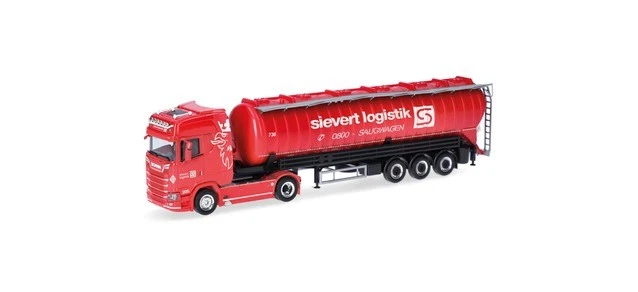 Herpa 319409 - 1/87 Scania Cs 20 HD Saugsilo-Sattelzug " Sievert Logistica " -