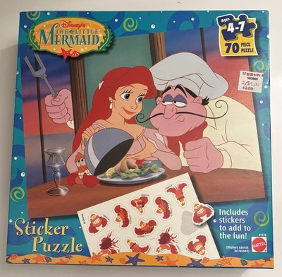 Disney 1997 ~ Sirenita ~ Rompecabezas de 70 piezas ~ Edades 4-7 ~ Caja sellada de fábrica Foto 1 de 2