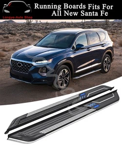 Running Boards fits for Hyundai All New Santa Fe 2019-2023 Side Step Nerf Bars - Picture 1 of 6