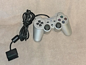 Sony PlayStation 2 PS2 SILVER DualShock Dual Shock 2 PS2 Controller SCPH-10010!