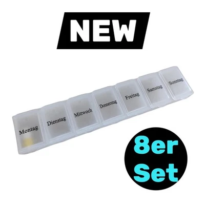 8x Pillenbox 7 Tage Pillendose Tablettendose Tablettenbox Medikamentenbox SALE - Bild 1 von 4