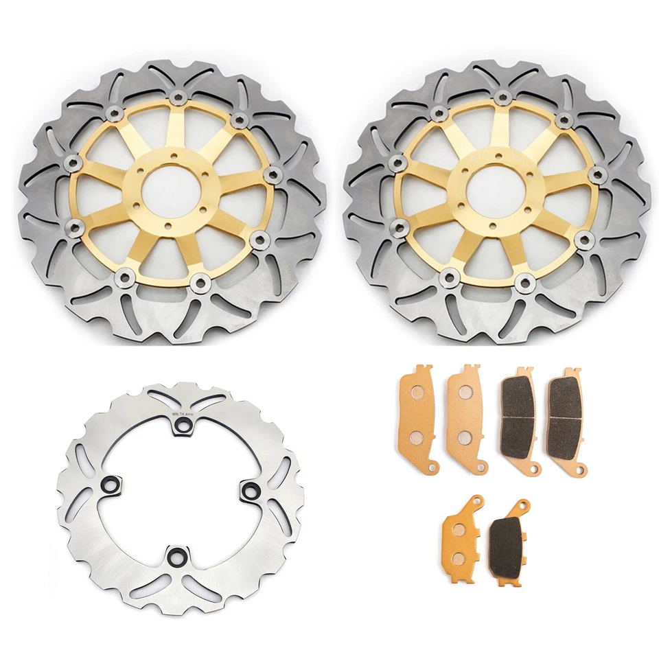 Discos + pastillas rotores de freno delanteros traseros CBR 600 F3 CBR600F3 1995-1998 para Honda Foto 1 de 4