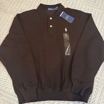 Polo Ralph Lauren Mujer Manga Larga Polo Sudadera Marrón Logo Nuevo con Etiquetas Foto 1 de 4