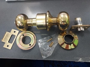 US Lock Grade 2 Bright Brass Door Knob - Picture 1 of 7