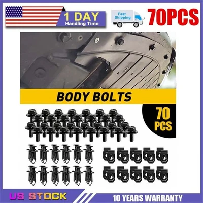 70x For Honda Body Bolts & U-nut Clips M6 Engine Cover Under Splash Shield Guard Foto 1 de 4