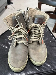 Satorisan Waraku Premium Leather Womens Boots Wool Lined Gray Sz EU 40 US 9.5 - Picture 1 of 12
