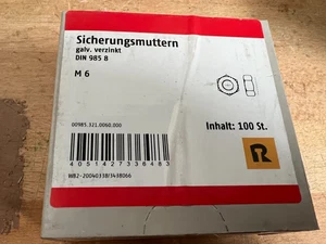Reyher Sechskantmutter Sicherungsmutter M6  verzinkt 100 Stück  /Aktion  LiReg2 - Bild 1 von 2