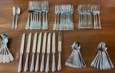 Towle  18/10 Stainless HOTEL Multi Motif ~ Set of 69 pieces~ Glossy Flatware - Image 1 of 4