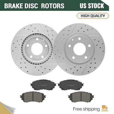 Rotores de disco de freno delanteros y pastillas de cerámica para 2014 2015 2016 2017 2018 Mazda 6 Foto 1 de 4