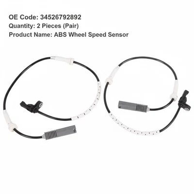 BMW ABS Wheel Speed Sensor Set Front Left/Right 128i 135i 325i 328i 335i 06-13 - Image 1 of 4